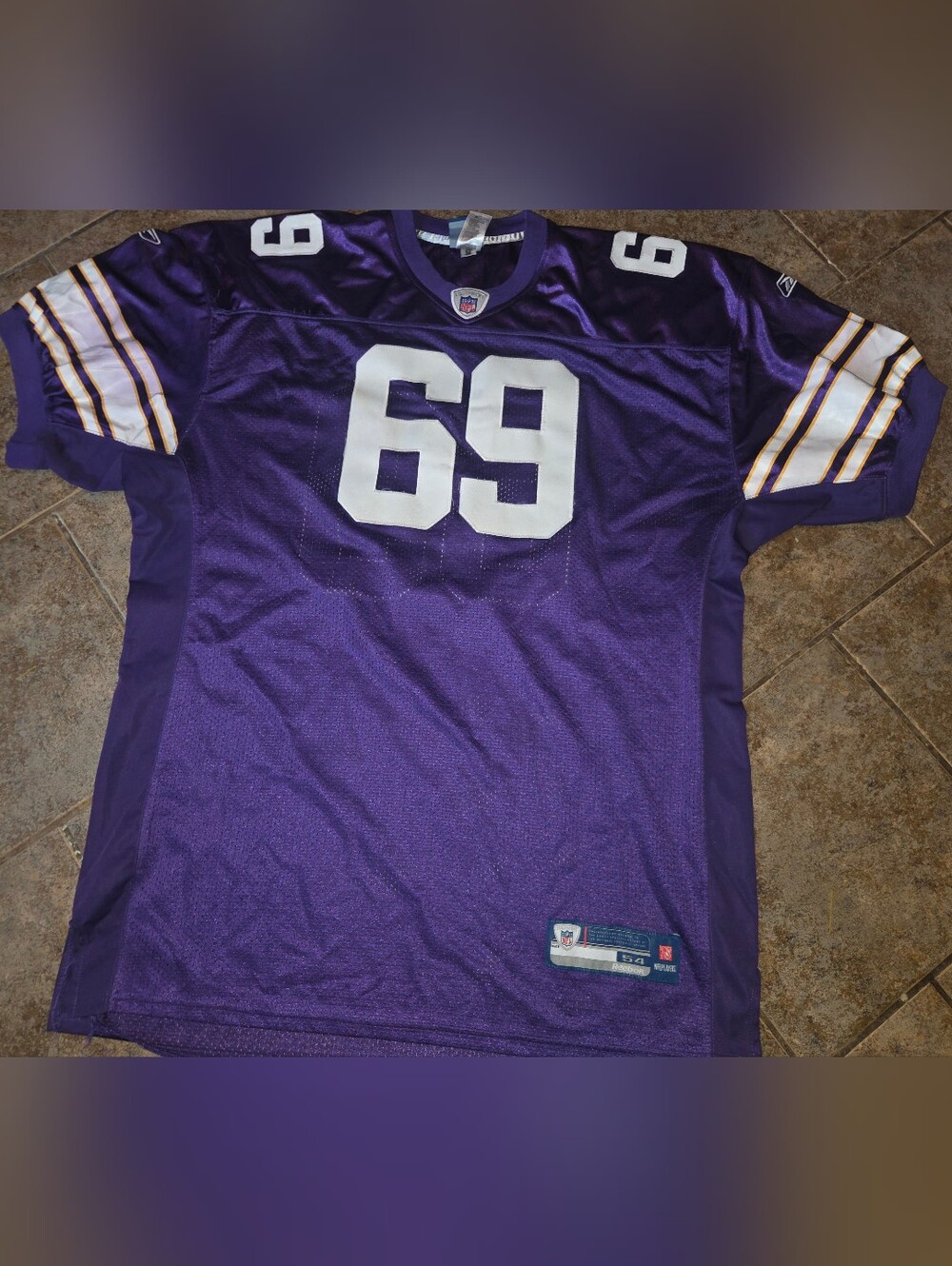 Men's Jared Allen Minnesota Vikings Purple #69 Football Jersey - Reebok 2XL